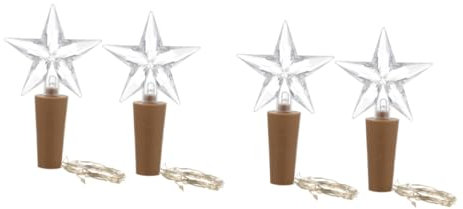 OKUMEYR 4pcs Led Wine Bottle Cork Lights Decorative String Lights for Bottles Jars for Party Romantic Home Decor