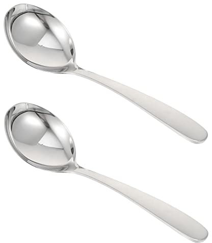 PRETYZOOM 2 Piezas Cuchara Sopera De Acero Inoxidable Resistente Cuchara Para Espesar y Comer Hogar Para Uso Diario