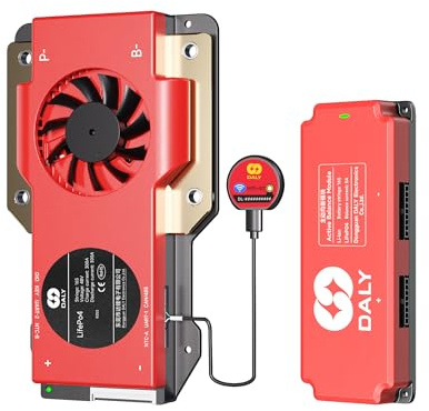DALY BMS 16S 48V 300A RS485 CAN + 5A Aktiver Balancer + WLAN Bluetooth | LiFePO4-Akku-Unterstützung. Intelligente Fernüberwachung. Aktiver Zellenausgleich. Wechselrichter-Kompatibilität.