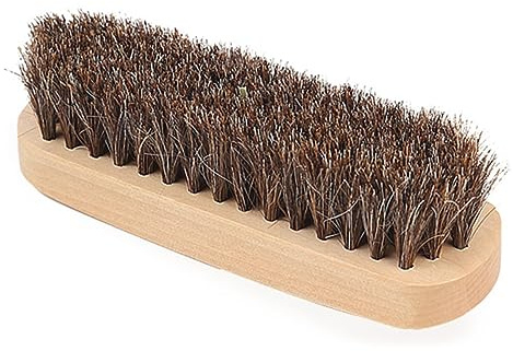 Shoe Brush 1pc Horsehair Wood Shoe Brush for Boot Cleaning Professional Shoe-shiner Tool for Home and Shop Use for Polishing and Buffing Footwear