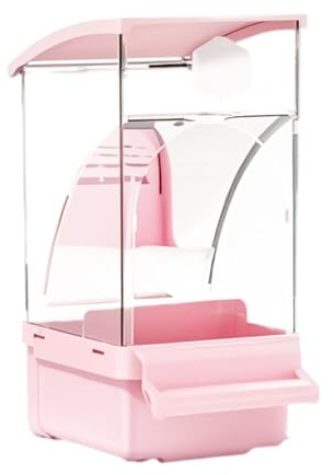 Distributeur de nourriture pour perroquets de grande capacité, amovible, facile à nettoyer, transparent, accessoire de cage pour perroquets avec design amovible