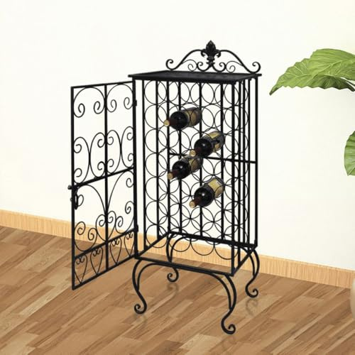 EMYRLXQW Armoires et rangements - Casiers à vin - Pour 28 bouteilles - Armoires métalliques et rangement - Porte-bouteilles
