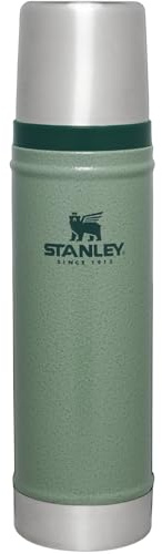Stanley Classic Legendary Thermal Flask 0.59L - Keeps Hot Or Cold for 18 Hours - BPA-Free Insulated Bottle - Stainless Steel Coffee Flask - Leakproof - Dishwasher Safe - Hammertone Green
