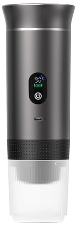 SAUSI Cafetera Portatil 3 en 1 - Batería USB Recargable, Capacidad 80 ml, Compatible con Cápsulas Espresso y Café Molido, Ideal para Coche, Oficina, Viajes y Camping