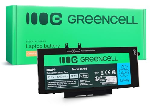 Green Cell N3HWPP Laptop-Akku 15,2V 4000mAh 61Wh Li-Poly für Dell Latitude 5400 5401 5410 5411 5500 5501 Precision 3540 3541 3550 3551– Lange Laufzeit, Hohe Lebensdauer, Präzise Passform