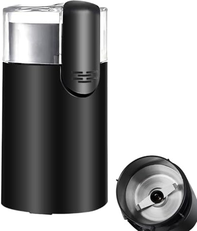 Molinillo de café eléctrico - Molinillo de café eléctrico pequeño - Molinillo de café de viaje de acero inoxidable con cepillo,Para Cold Brew Cafe Cocina Hogar Frijoles Nueces