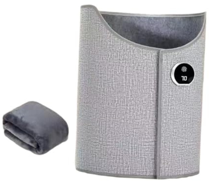 Sharplace Calentador de Piernas Eléctrico Silencioso para Debajo del Escritorio, 5 Ajustes de Temperatura, Comfort Compact, Ideal para Invierno, Hogar, Dormitorio, Oficina, Gris