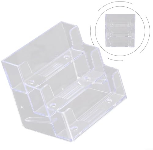 Visitkortshållare i flera lager transparent plastfodral för konferenser och nätverk (ett galler)