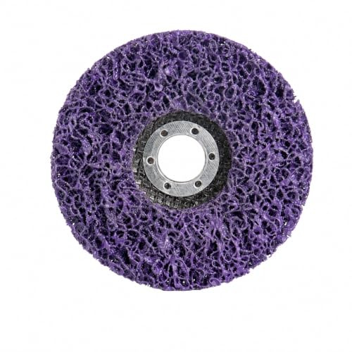 FASTPLUS 115mm Strip Discs Purple Paint Stripper Wheel for Angle Grinder | 6 Pack Abrasive Wheel for Rust Paint Coating Weld Cleaning and Surface Preparation in Tight Areas