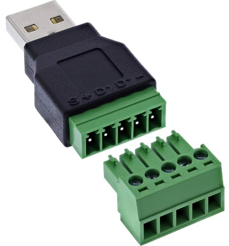 Inline Adattatore da spina a terminale a 5 pin, senza cavo, per il collegamento di estremità dei cavi aperte, senza saldatura e senza attrezzi 92504A