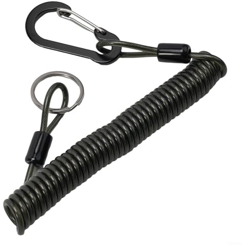Lightweight Fishing Lanyard Approx 29g with 7-Strand Steel Wire and Stainless Steel Plastic Construction for Tool Security (2M)