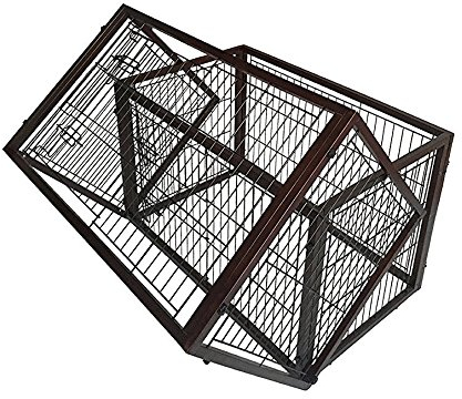 Simply Flip M | Hundekäfig | Hundebox | Doppelkäfig | Laufstall | Welpengehege | Flip-Over-Funktion | 2 Türen