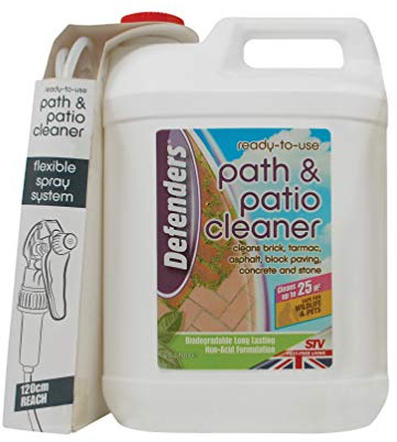 Defenders Ready-To-Use Path and Patio Cleaner (Non-Acid Formulation, Cleans Paving in Garden Areas, Treats up to 25 sq m), 5 Litre