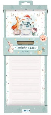 Trötsch Notizblock mit Stift und Magnet Winterwald: Notizblock Geschenk Geschenkidee Erinnerungen (Winterwald Motive)