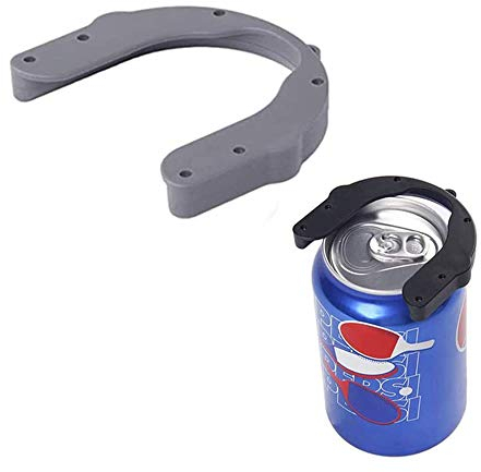 Abrelatas Universal En Topless, Abrelatas manual portátil Go Drink, abrelatas antideslizante Topless, herramienta de mano, borde suave, abrelatas de cerveza fáciles de seguridad (gris)