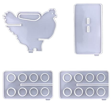 JIgeren Egg Holder Molds Egg Holder Tray Silicone Resin Molds 8 Cups Egg Storage Rack Molds for Resin Casting DIY Personalized Display Crafts Transparent