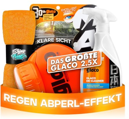 Glasversiegelung Set: Soft99 Glaco Roll On Max (300ml) Scheibenversiegelung Auto + Soft99 Glaco De Cleaner (500ml) Glasreiniger - Abperleffekt für verbesserte Sicht bei Regen | 3-teilig