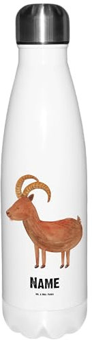 Mr. & Mrs. Panda Personalisierte Thermosflasche Sternzeichen Steinbock - Personalisierte Geschenke, Thermoflasche Personalisiert, Klassische