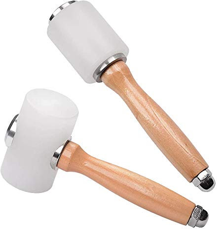 2 Piezas Serías Martillo de Escultura de , Mazo de , Martillo de Nylon con de , Herramientas de para el Trabajo de DIY Hecho a Mano
