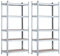 THINIA HOME - Estantería Modular Almacenaje (Pack 2), Acero Galvanizado y MDF Antihumedad, Hogar, Trastero, Garaje, 5 Baldas Ajustables, Carga Máxima 875Kg, 90x40x180cm (Largo x Ancho x Alto)