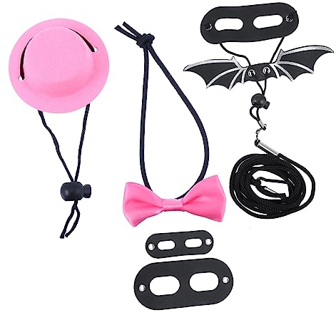 FRCOLOR 1satz Traction Rope Und Hut Mit Fliege Für Valentinstag Reptilienkostüm Für Eidechsen Und Geckos Outfit Für Fotos Und Festlichkeiten Bequem Und Stylisch