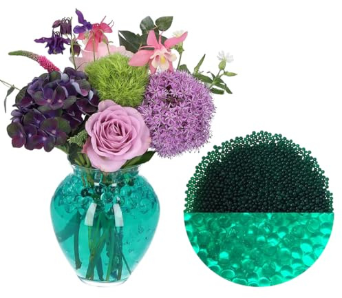 Wasserperlen 50 000 Stück Türkis Wasserperlen für Pflanzen Ungiftig Wiederverwendbare Water Beads Für Pflanzen Kügelchen Für Pflanzen, Vase Füllstoff und Deko