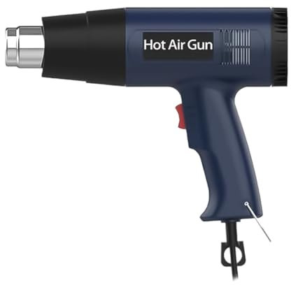 MZZYG Pistola de Calor Pistola De Aire Caliente Eléctrica Industrial De 2000W, Ventilador Caliente De 50L/min 500L/min For Soldar Automoción para encoger PVC, Manualidades, decapado de pintur