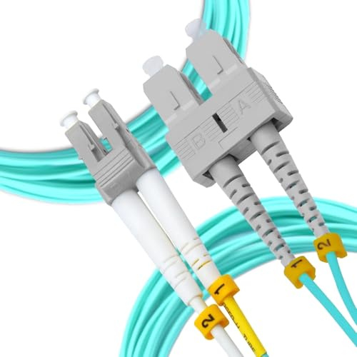 digitX Cavo fibra ottica, Multimode Duplex OM3, 50/125 Patch Cord colore aqua (LC/SC, 5M)