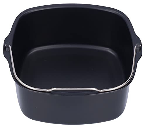 Biitfuu Eisen-Kuchenform 7, 18 Cm, Quadratische Kuchenform, Backgeschirr, Bratpfanne, Backfass für Airfryer HD9925, HD9860, HD9905 01, Lebensmittelechtes Material, Spülmaschinenfest,