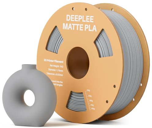 DEEPLEE Matte PLA Filament 1.75mm 3D Drucker Filament, Maßgenauigkeit +/- 0.02mm, für die meisten FDM 3D Drucker, Schiefergrau 1KG