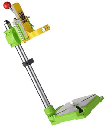 Housoutil High Precision Mini Bench Drill Stand Multi-Function Hand Drill Bracket Adjustable Height for Woodworking and Metalworking
