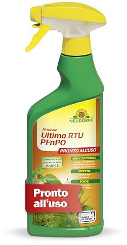 Neudorff Finalsan Ultima RTU PFnPO – Diserbante totale contro erbacce, erbe, alghe e muschi. Visibilmente efficace in un giorno. Pronto all’uso, 500 ml