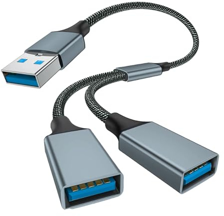 1pc USB Splitter 2 Port,Double USBAdapter USBDouble Adapter,usb a splitter 2 port,1 In 2 Out Dual Extender Hub,usb A splitter Compatible with Laptop Mac Car PS4 PS5 for Flash Drive etc