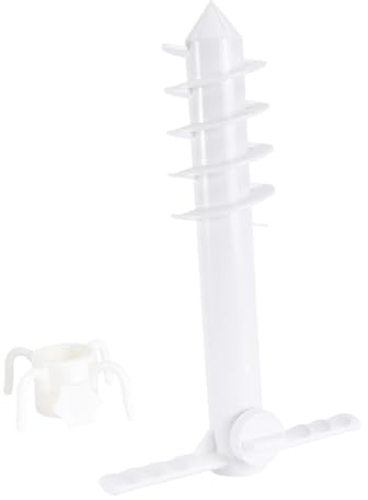 GALPADA Accessorio Fissaggio per Ombrellone da Spiaggia Trivella a Vite, Ancoraggio per Ombrellone da Esterno in ABS Bianco, Set 2 Pezzi per Terreno Sciolto in Giardino e Campeggio