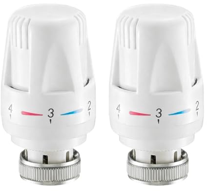 2 PCS Thermostatic Radiator Valve Head, Radiator Thermostat Valve Replacement Head M30 x 1.5 Head Heating Valves Tool for Heating Systems Heater Control for Home Office