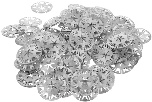 Amosfun Car Heat Shield Steel Clips 100pcs, Insulation Cotton Base Clips for Engine Cover, Anti-heat Metal Fixing Pieces for Automotive Body Trim Replacement