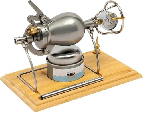 Double Safety Valve High Pressure Popcorn Maker Machine, Hot Air Pop Corn Cannon Hand Puffed Rice Pop-Corn Popper, Mini Desktop Stovetop Pot(238ml)