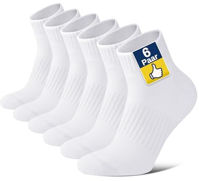 Niofind Chaussettes Quarter Sport Homme & Femme, Coton et Rembourrage