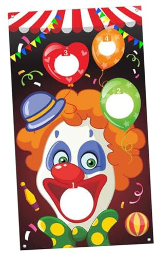 BESPORTBLE Bandiere da Lancio per Gioco Sacchi di Sabbia da Clown, Set da 3 Pezzi in Poliestere Leggero, Decorazioni per Feste di Carnevale e Attività Ludiche All’aperto e Colore Casuale