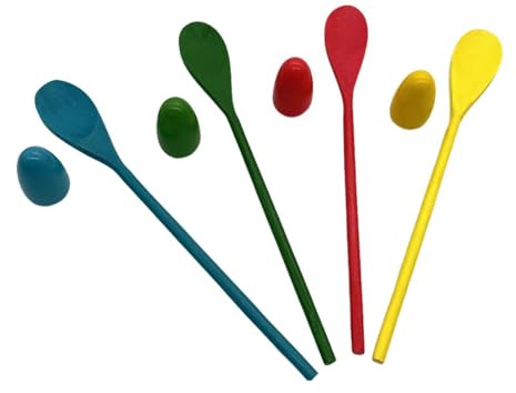 YIXANNX Kids Balance Spoon Toys Set Egg Spoon Race Game Fun Educational Toy Encourages Parent Child Interaction Outdoor Activities Educational Toy Parent Child Activity Puzzle Game