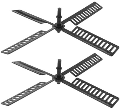 Beavorty 2pcs Outdoor Solar Windmill Fan Blades Replacement, Waterproof Plastic Garden Windmill Leaves, Yard Rotating Parts for Lighthouse and Patio Decoration, 20.5x20.5cm