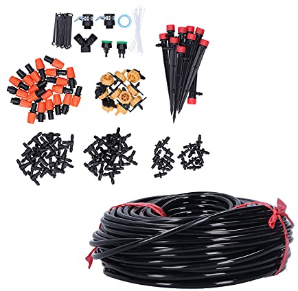 Bewinner Kit de de Riego por Goteo para Plantas, Manguera de 40 M con Temporizador, Riego Personalizable para Jardín, Césped, Patio, Invernadero, Kit de Automático para Ahorro de Agua