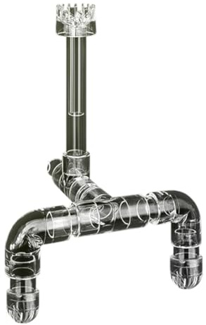 Hndhbfgrt Limpiador de Peceras con Skimmer Transparente Acrílico Tipo, Tubo Giratorio de Superficie, Entrada y Salida de Agua, Filtro para Plantas Acuáticas B