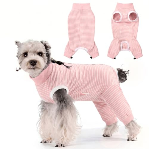 PawSailor Hundebody nach OP Hinterbein-Schutz mit Kordelzug Rosa M | OP-Body für Hunde Kastration mit Beinschutz für Hündin & Rüde, Genesungshilfe gegen Lecken, Wundschutz