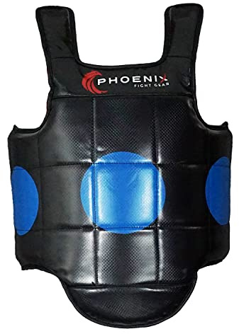 Reversible Chest Protector, Adult Chest Guard for MMA, Kickboxing, Taekwondo, Muay Thai, Mixed Martial Arts, Sparring & Training for Both Women and Men. (Black, Small)