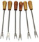 DOJA Barcelona | Pinchos para Caracoles | Pack 6 | Palillos Metalicos Reutilizables con Base de Madera | Mini Tenedores, Utensilios para Aperitivo, cocteleria, Decoracion, Entre Otros usos...