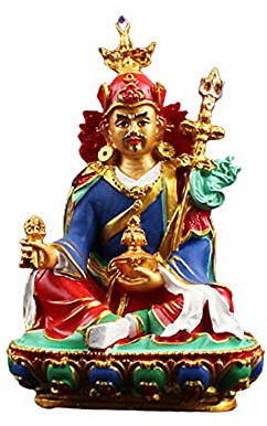 YGAKX Deko Buddha Figur für Wohnzimmer Guru Padmasambhava-Statue Handbemalte Ornamente Kleiner tibetischer tantrischer Buddha-Statuen
