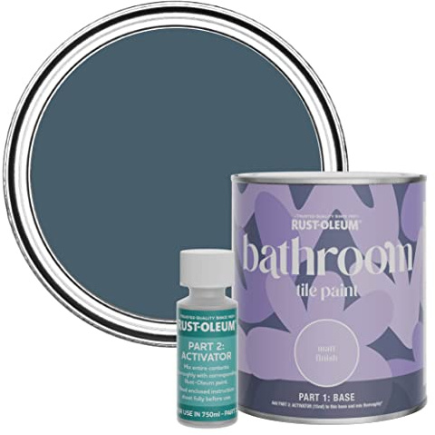 Rust-Oleum wasserfeste dunkelblau Fliesenfarbe für Badezimmer in Matt Finish - Blaupause 750ML