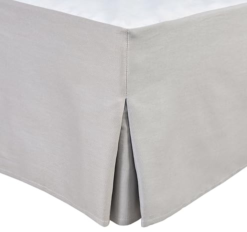 Tour DE LIT Cache SOMMIER 160 X 200 CM + 30 CM Gris Clair