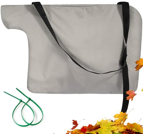 MIRKUZI Accessoires pour aspirateur souffleur, sac de collecte universel pour souffleur de feuilles sac de collecte de feuilles de rechange réglable à fermeture éclair (argent)